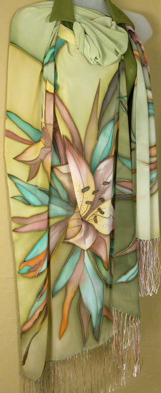 Lilies - Dyes on Silk Lilies